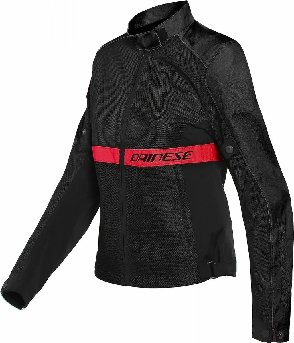 Dainese Ribelle Air Tex Jas Dames Zwart Lava Rood