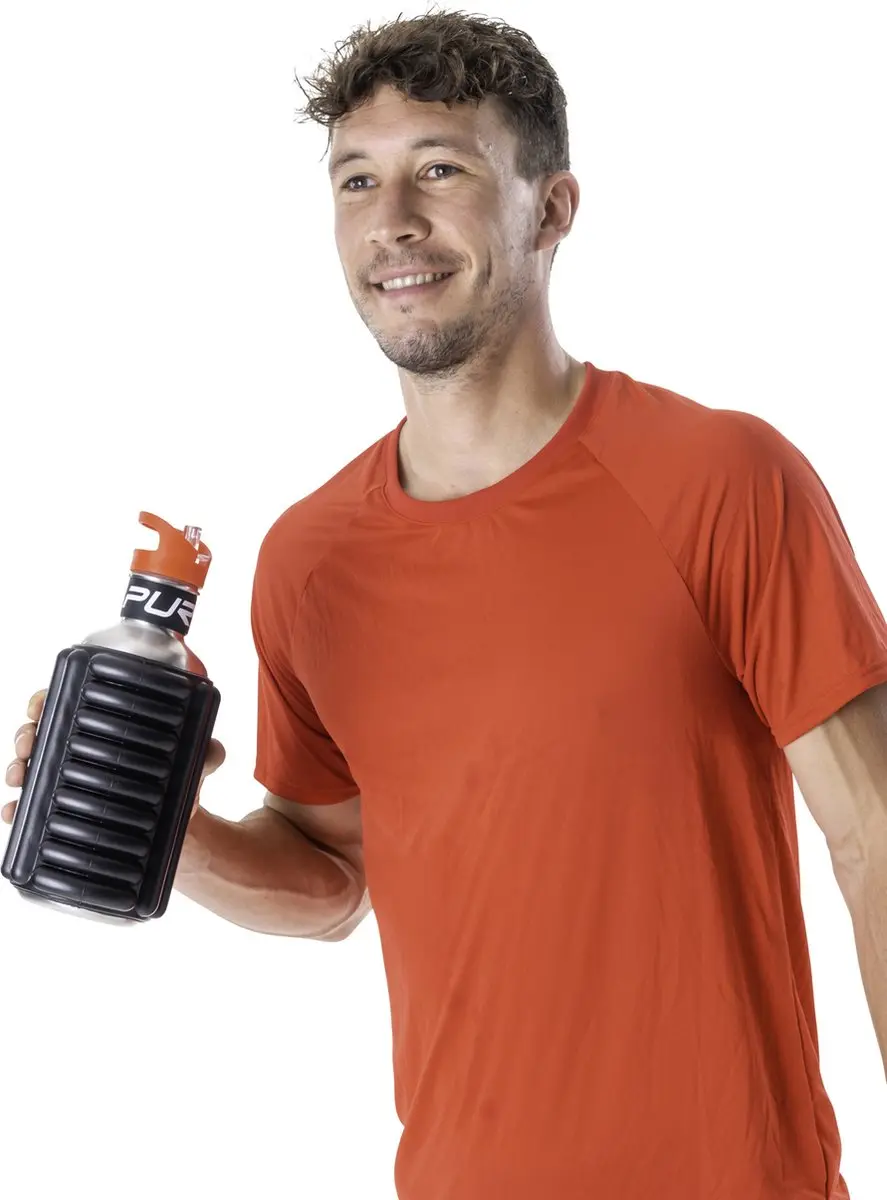 Pure2Improve Yogafles 1200ml - Zwart/Rood - afbeelding 4 van 5