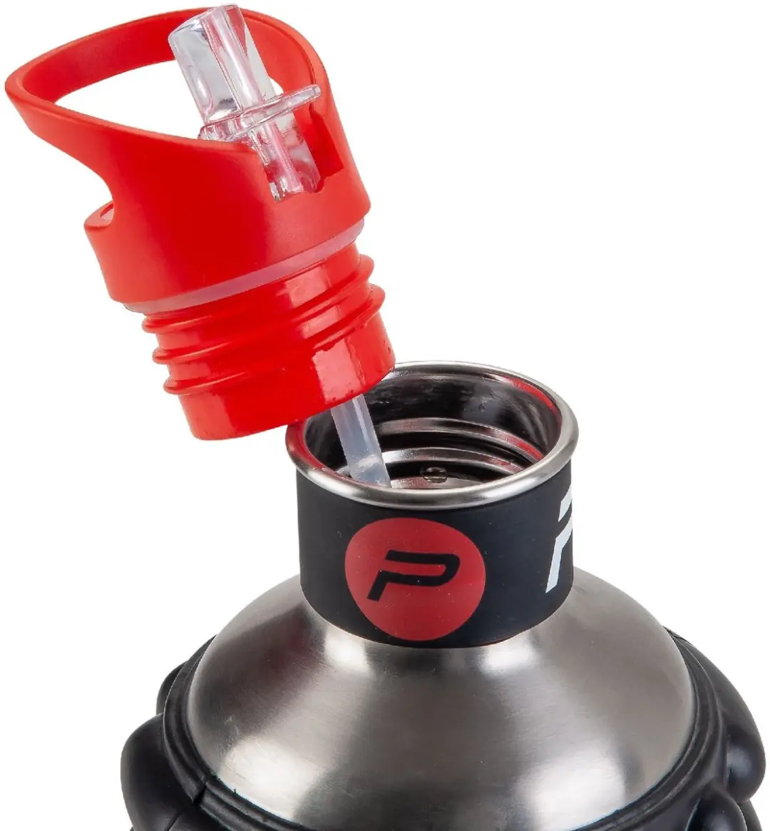 Pure2Improve Yogafles 1200ml - Zwart/Rood - afbeelding 5 van 5