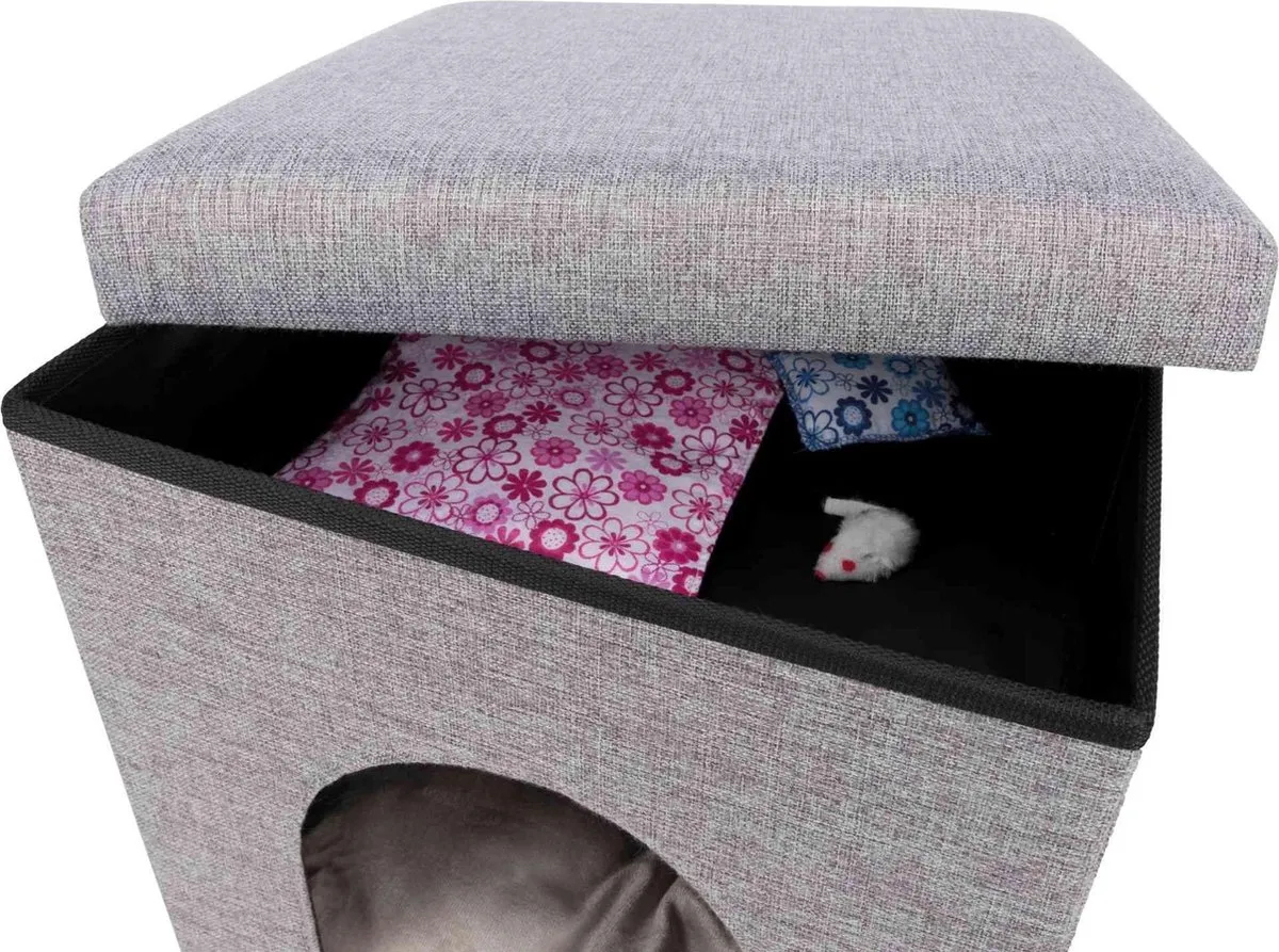 Trixie Relax Iglo Kattenpoef Alois - Grijs 40x38x38cm