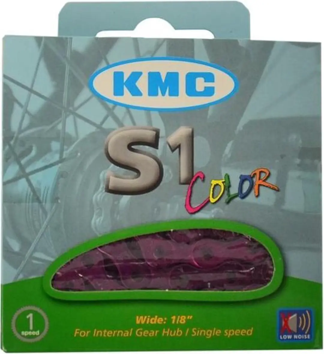Ketting kmc 12x18 s1 112l paars singlespeed