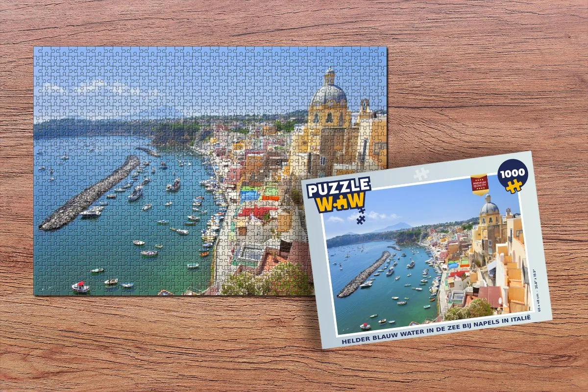 PuzzleWow Napels Legpuzzel 1000 Stuks - Multicolor