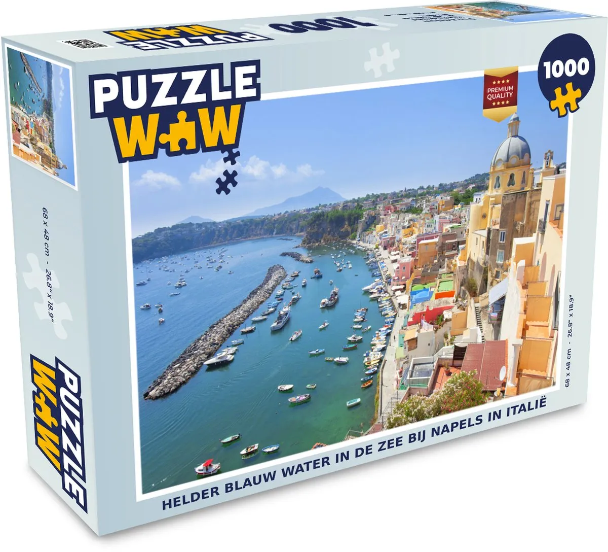 PuzzleWow Napels Legpuzzel 1000 Stuks - Multicolor