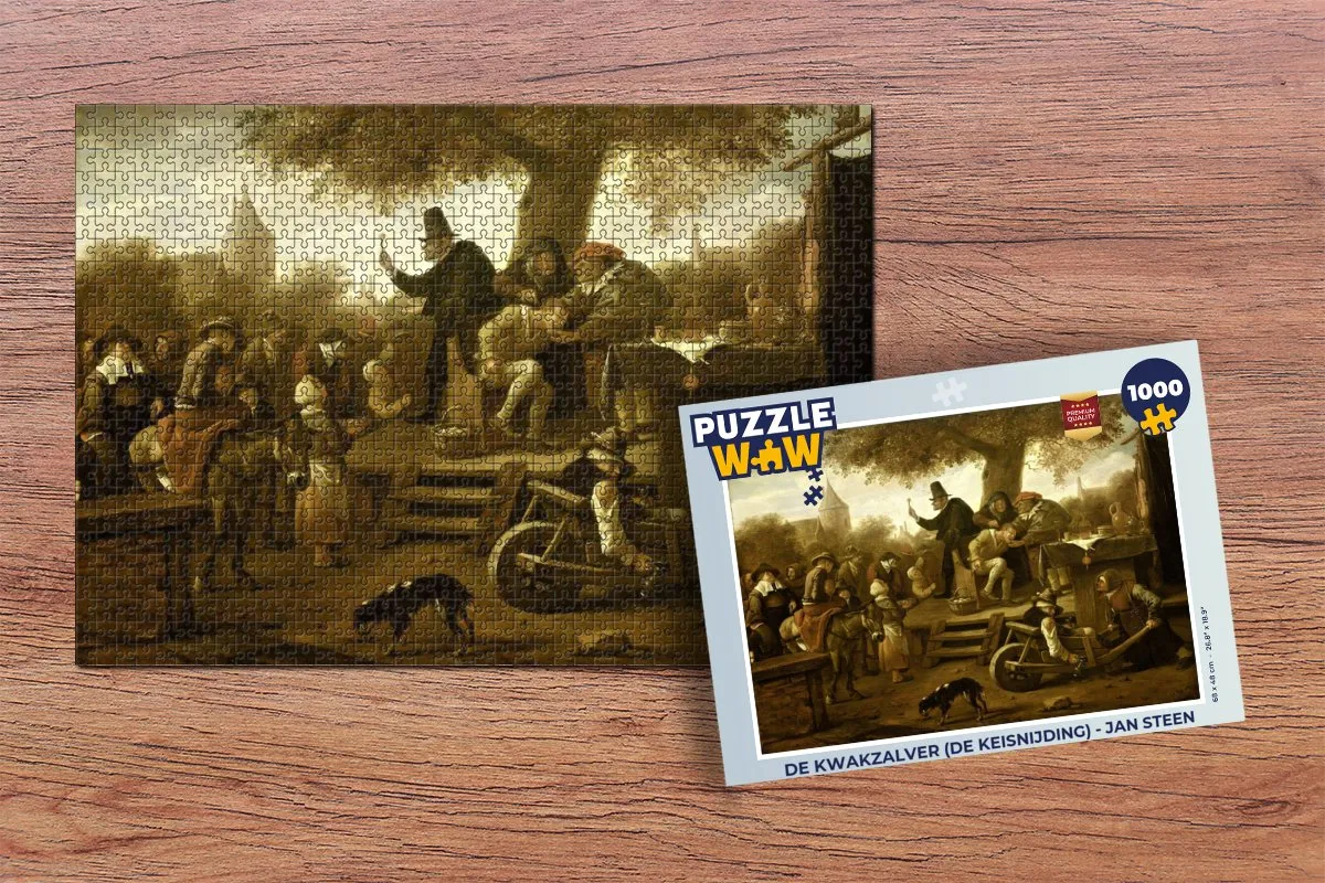 PuzzleWow De kwakzalver Legpuzzel 1000 Stuks - Jan Steen - Multicolor