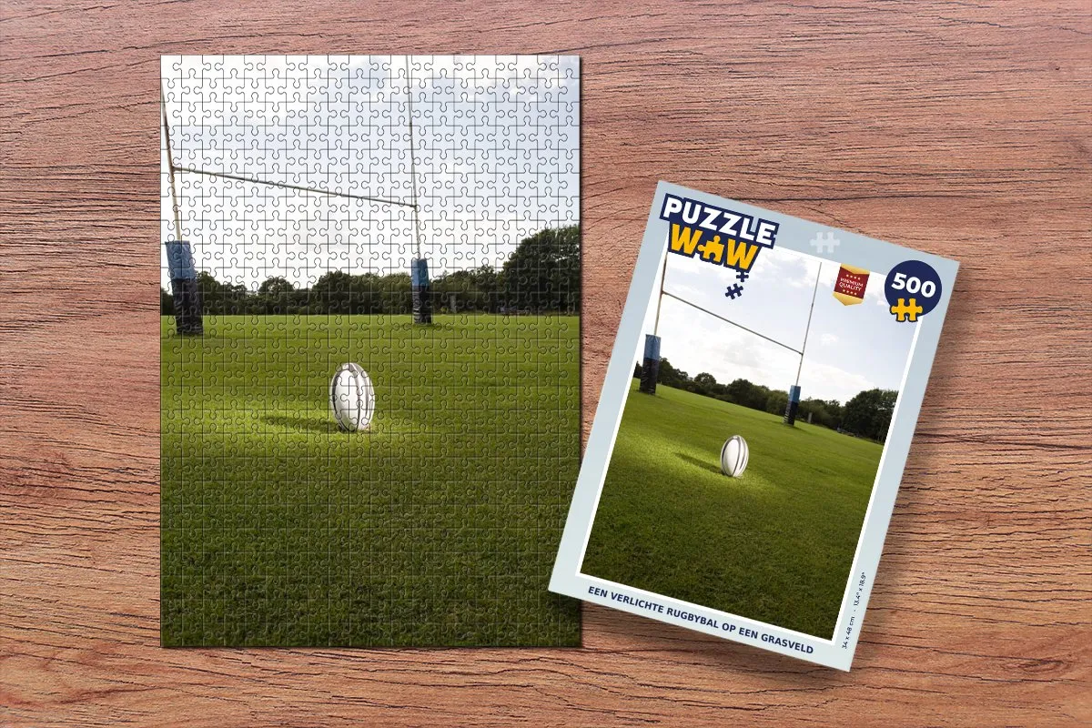 PuzzleWow Legpuzzel Rugbybal Multicolor - 500 Stuks