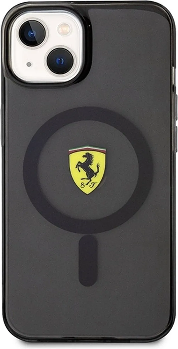 Ferrari Translucent Back Case MagSafe iPhone 14 - Zwart