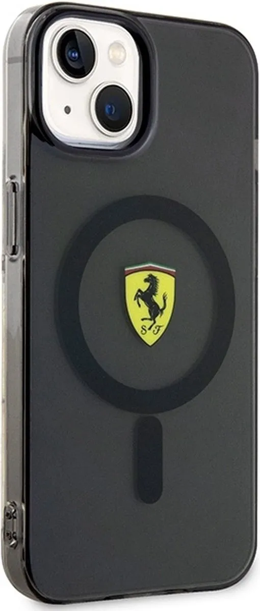 Ferrari Translucent Back Case MagSafe iPhone 14 - Zwart