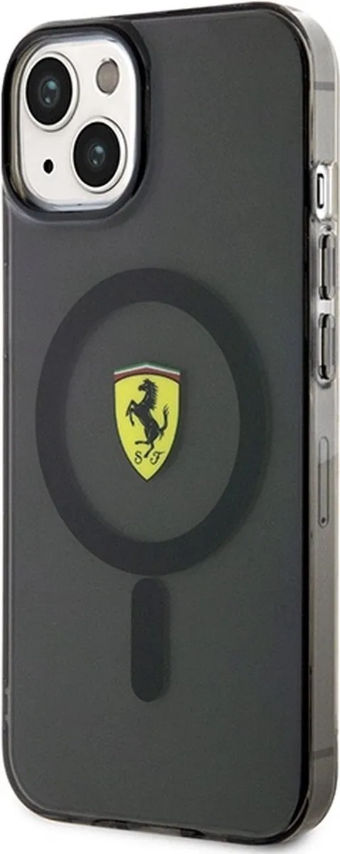 Ferrari Translucent Back Case MagSafe iPhone 14 - Zwart