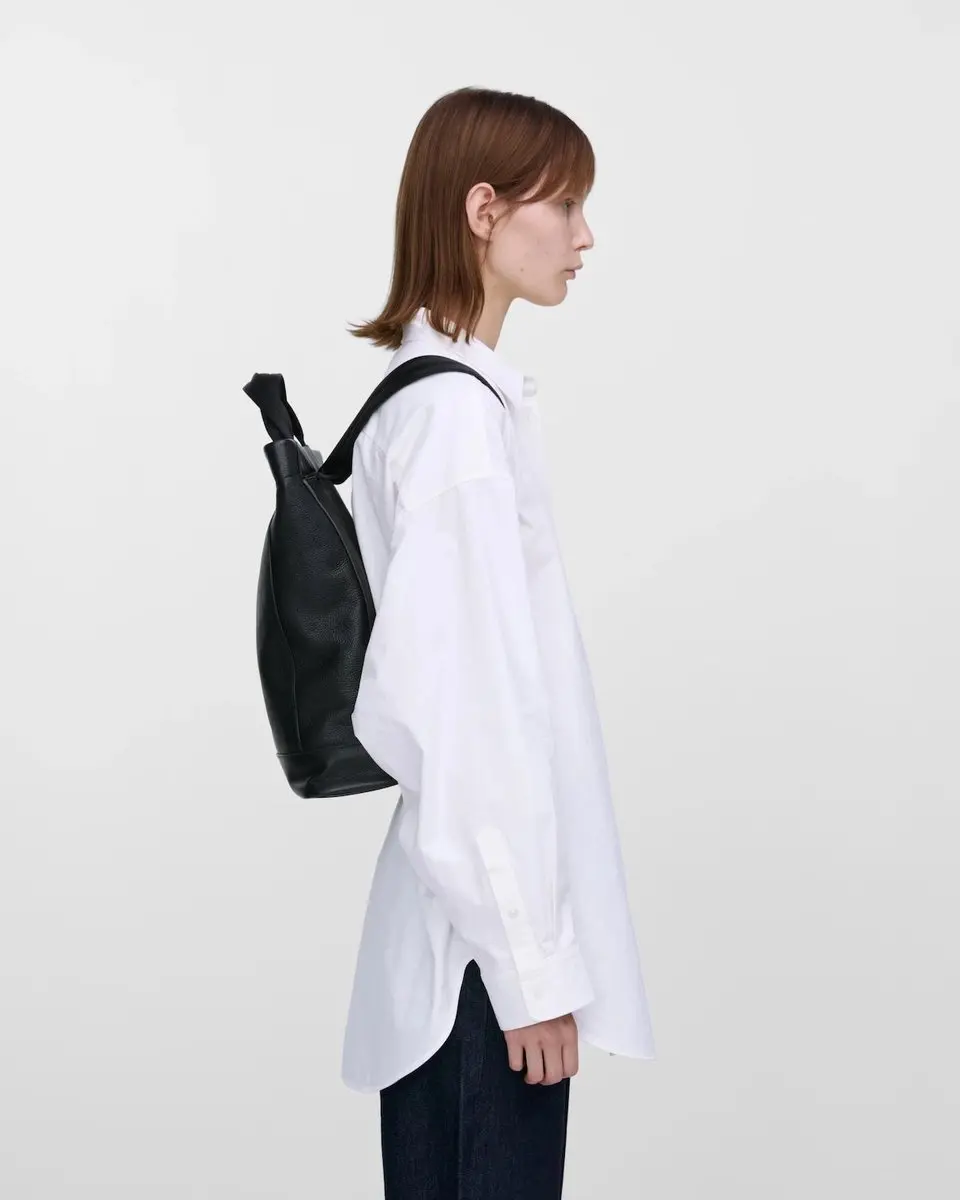 Rugzak Sandqvist Leather 2-Way Tote Bag Black