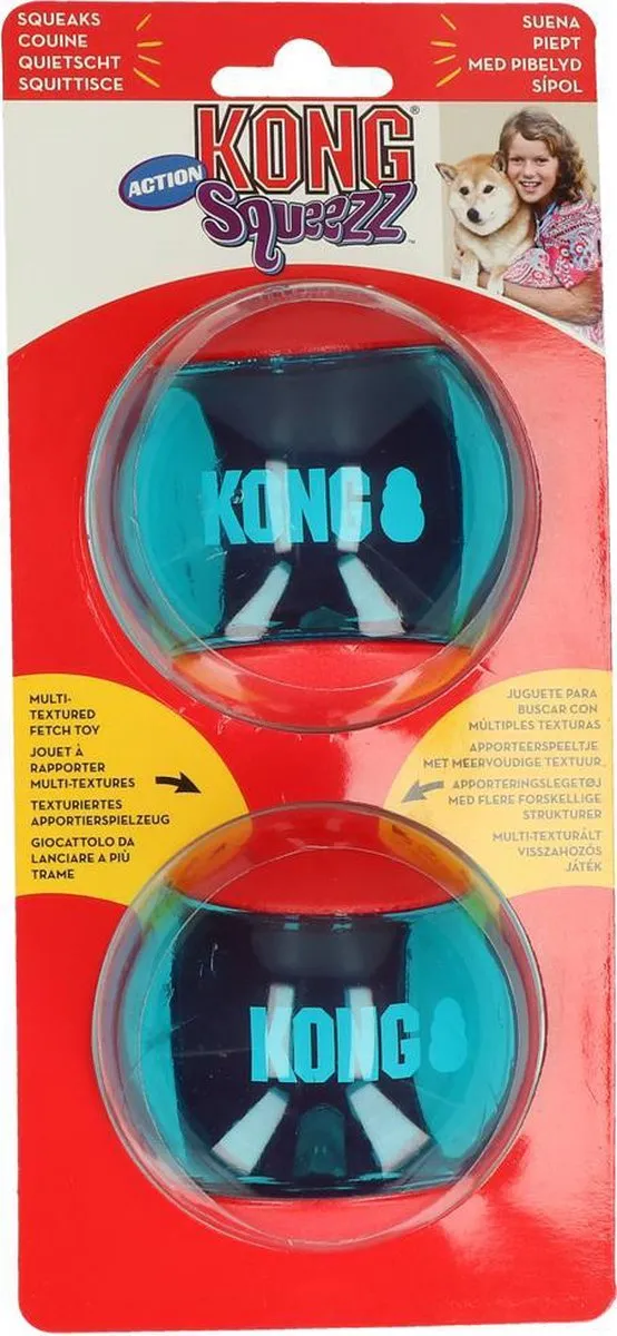 KONG Squeez Action - Small - Rood - afbeelding 6 van 6