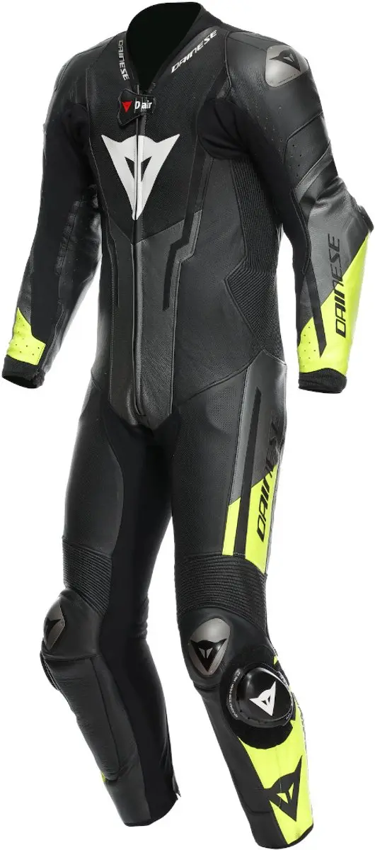 Dainese Misano 3 D-Air Airbag Perforated Zwart Antraciet Fluo Geel 1-Delig Motor