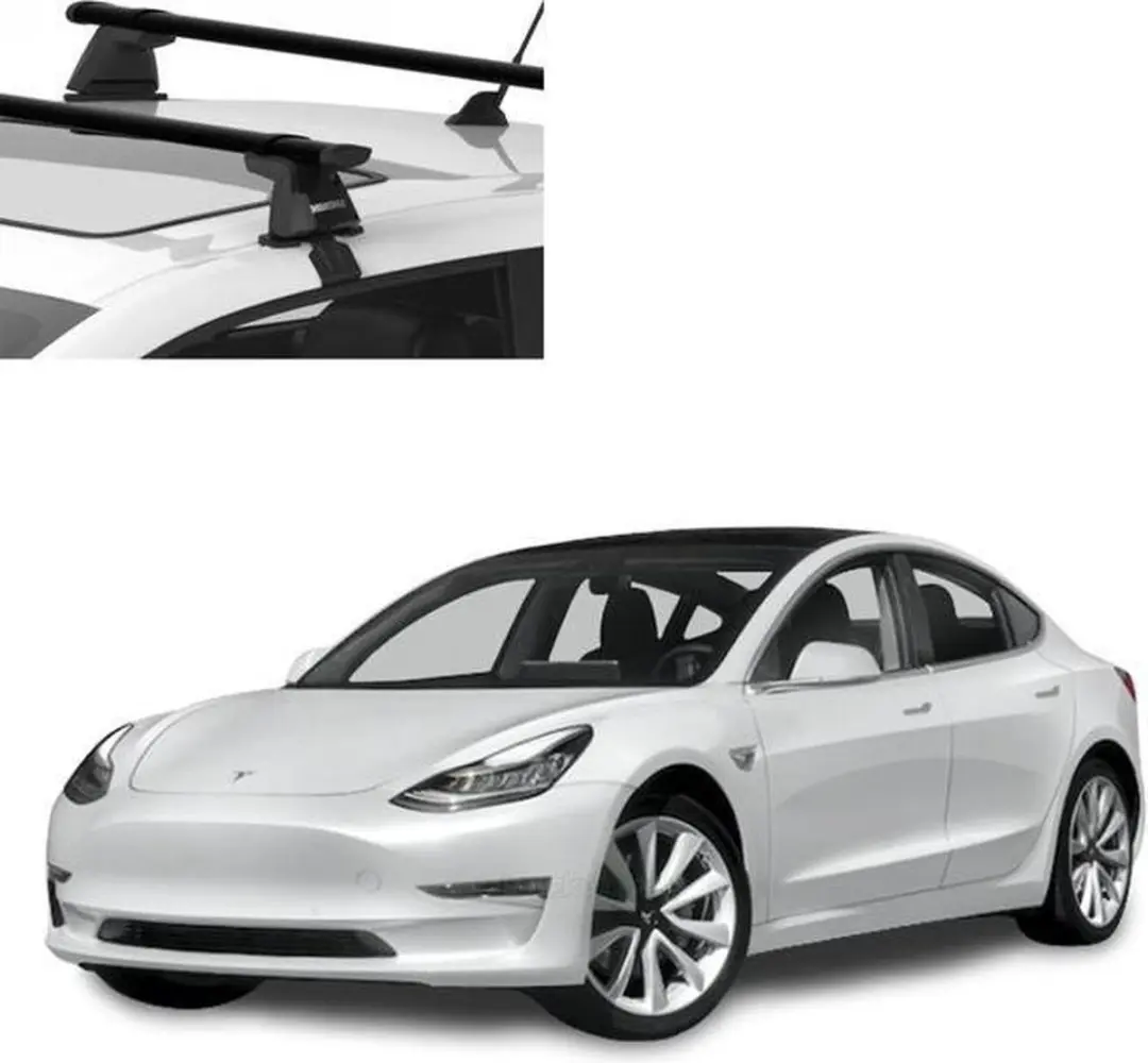 Tesla Model 3 Dakdrager Yakima Dakdragers Zwart Auto Exterieur Accessoires Neder