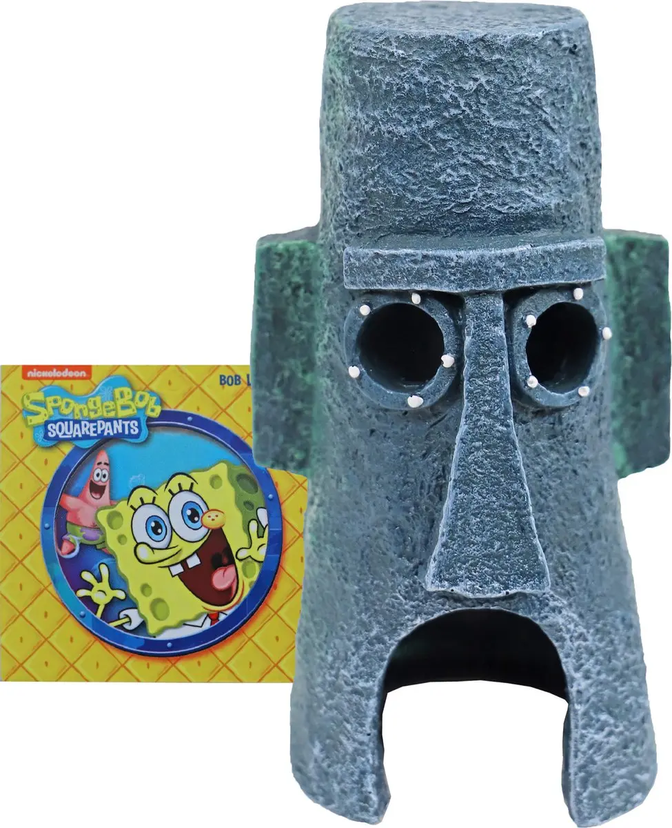 Nickelodeon Moai Huis Octo Aquariumdecoratie 15,5cm - afbeelding 3 van 3
