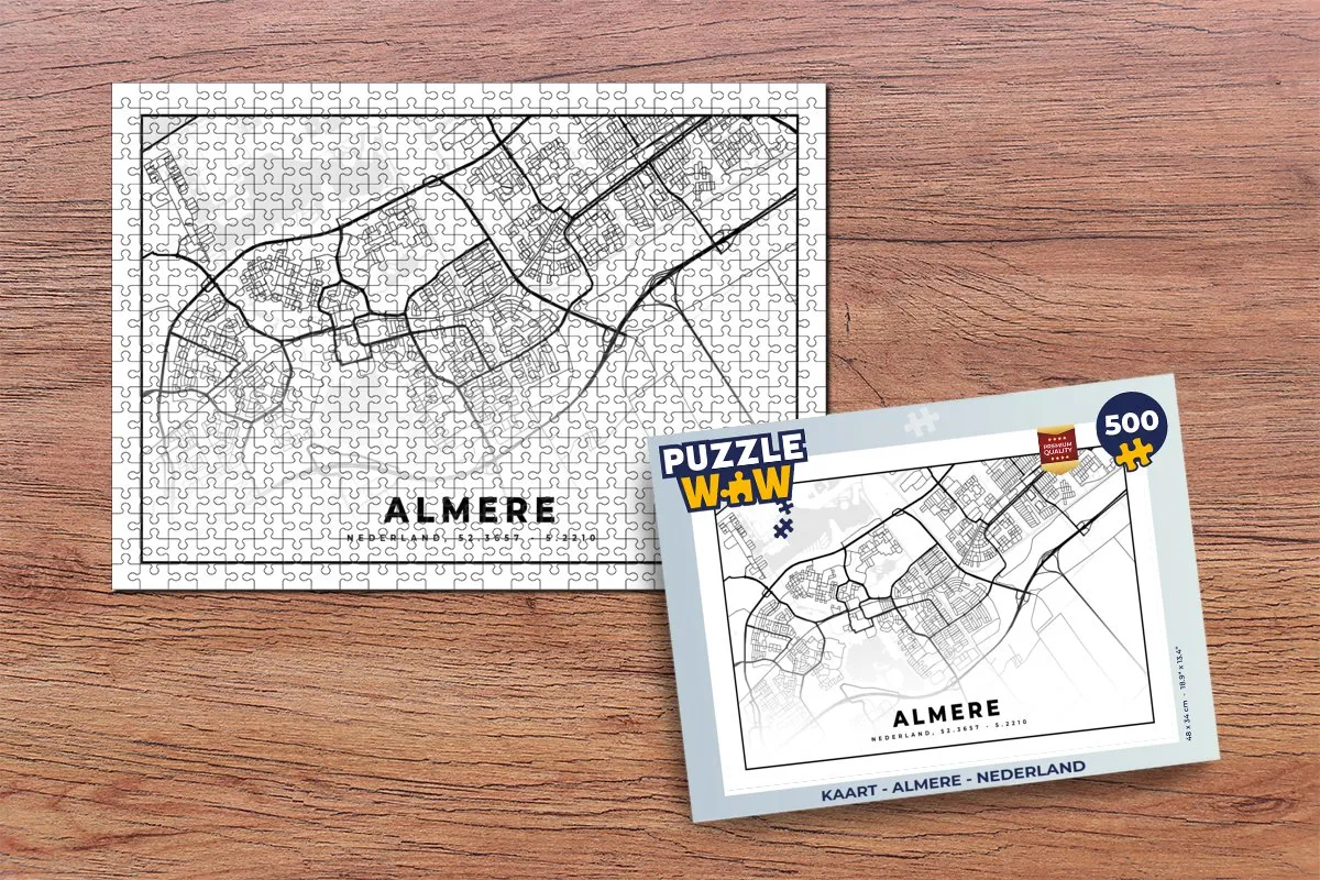 PuzzleWow Almere Nederland Legpuzzel 500 Stuks - Multicolor