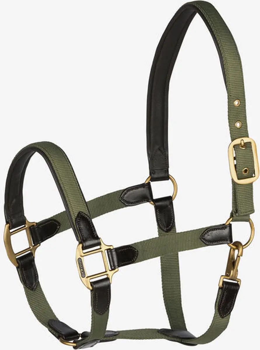 Horze luxe halster leer / nylon