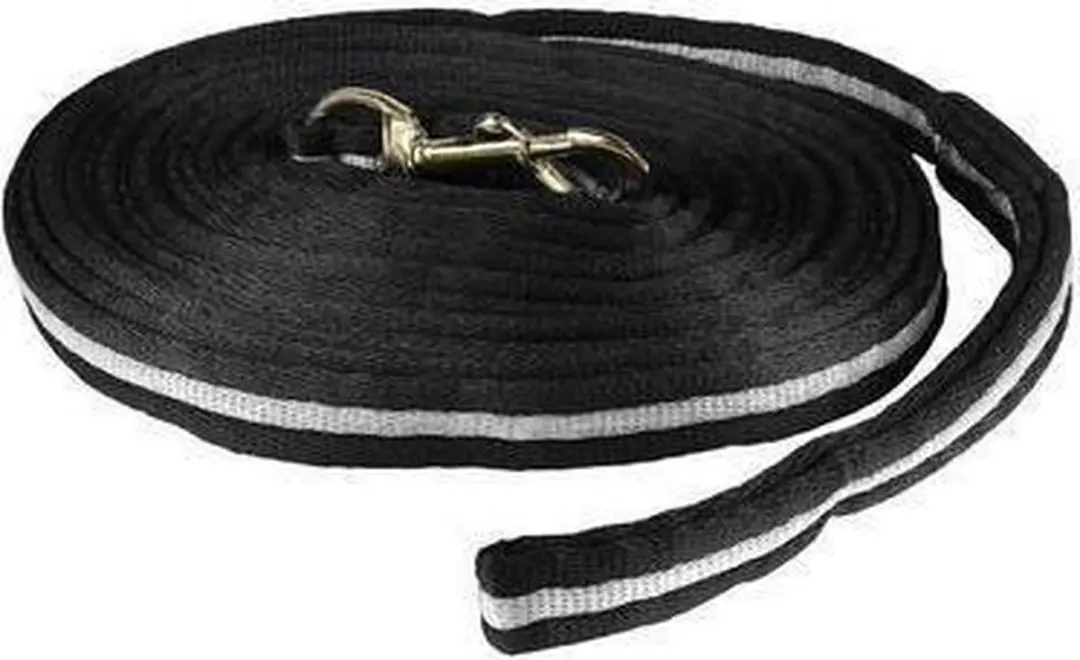 Horze Orbit Polyester Longeerlijn Black/light Grey 8.5 Meter