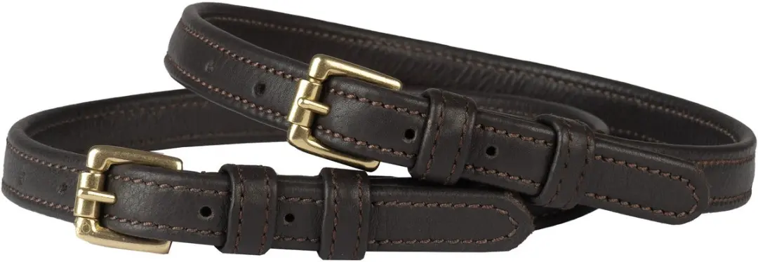Horka Sporenriempjes Dubbelleer-Brown-Gold