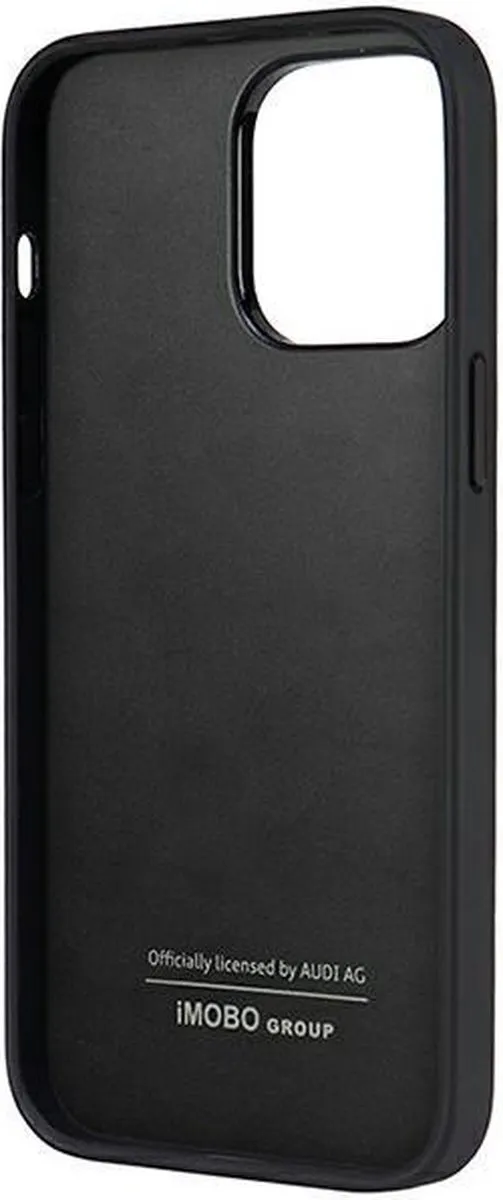 Audi Synthetic Leather Back Case - iPhone 14 Pro Max - Zwart - afbeelding 6 van 6