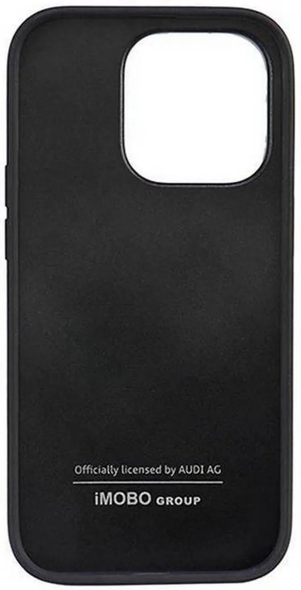 Audi Synthetic Leather Back Case - iPhone 14 Pro Max - Zwart