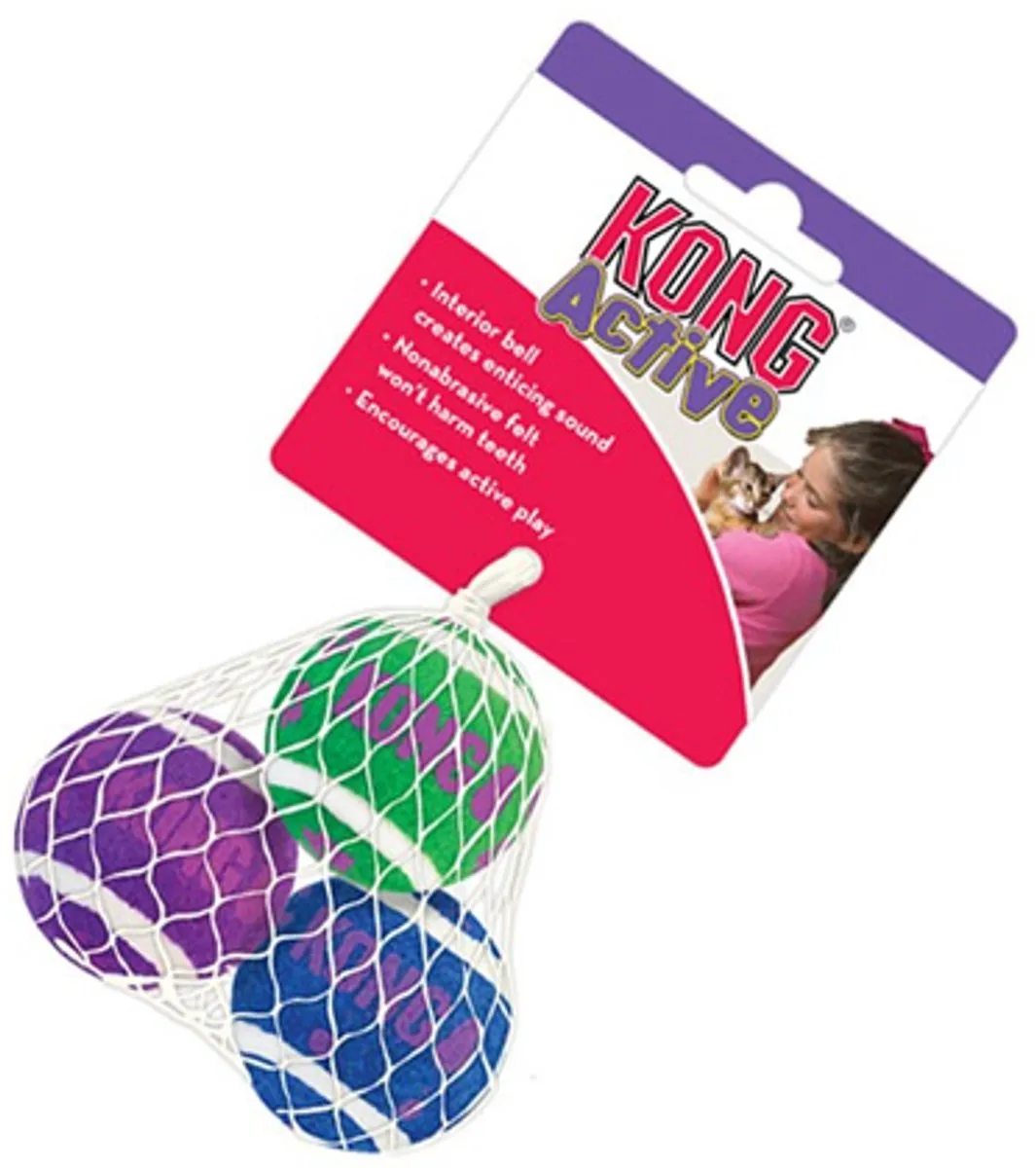 KONG Kat Tennisballen - 3 Stuks