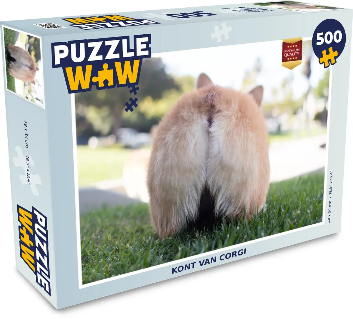 PuzzleWow Legpuzzel Corgi 500 Stuks