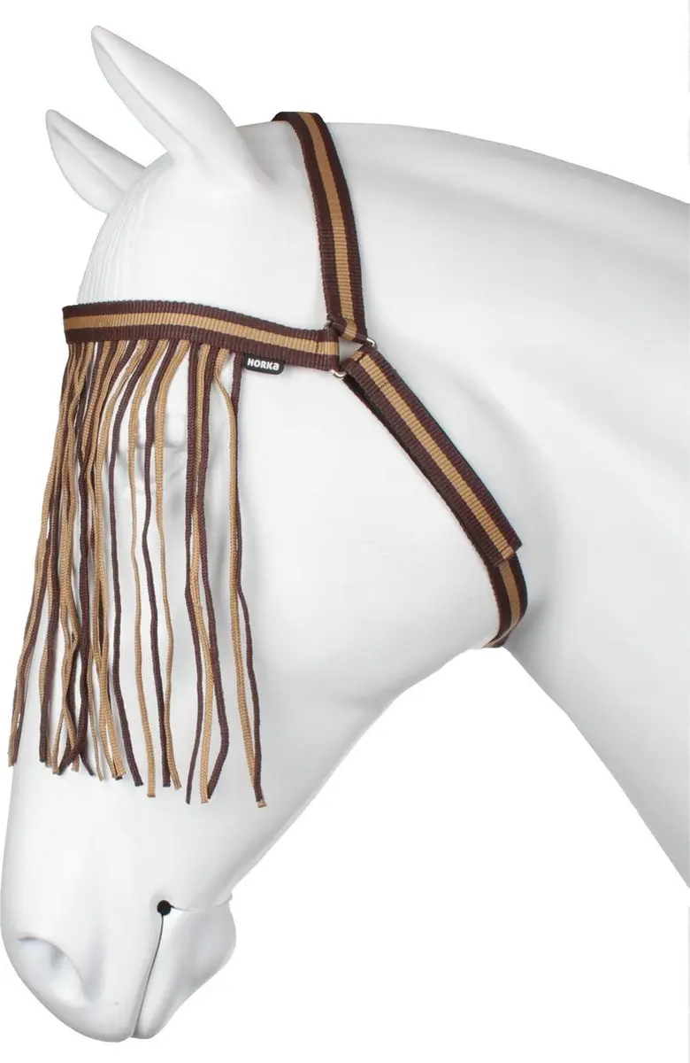 Horka Vliegenfrondeel Keelriem 40 Cm Polyester Bruin