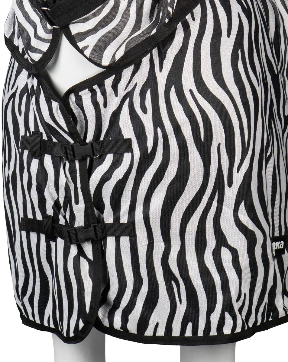 Horka Anti-vliegen Rijdeken Met Hals Zebraprint Maat 115/165