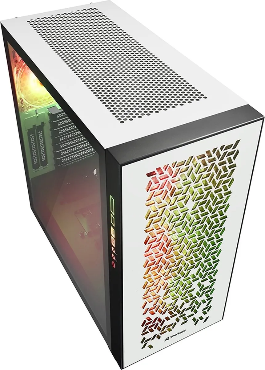 Sharkoon CA300H ATX Semi-tower - 4 Ventilatoren - Wit RGB