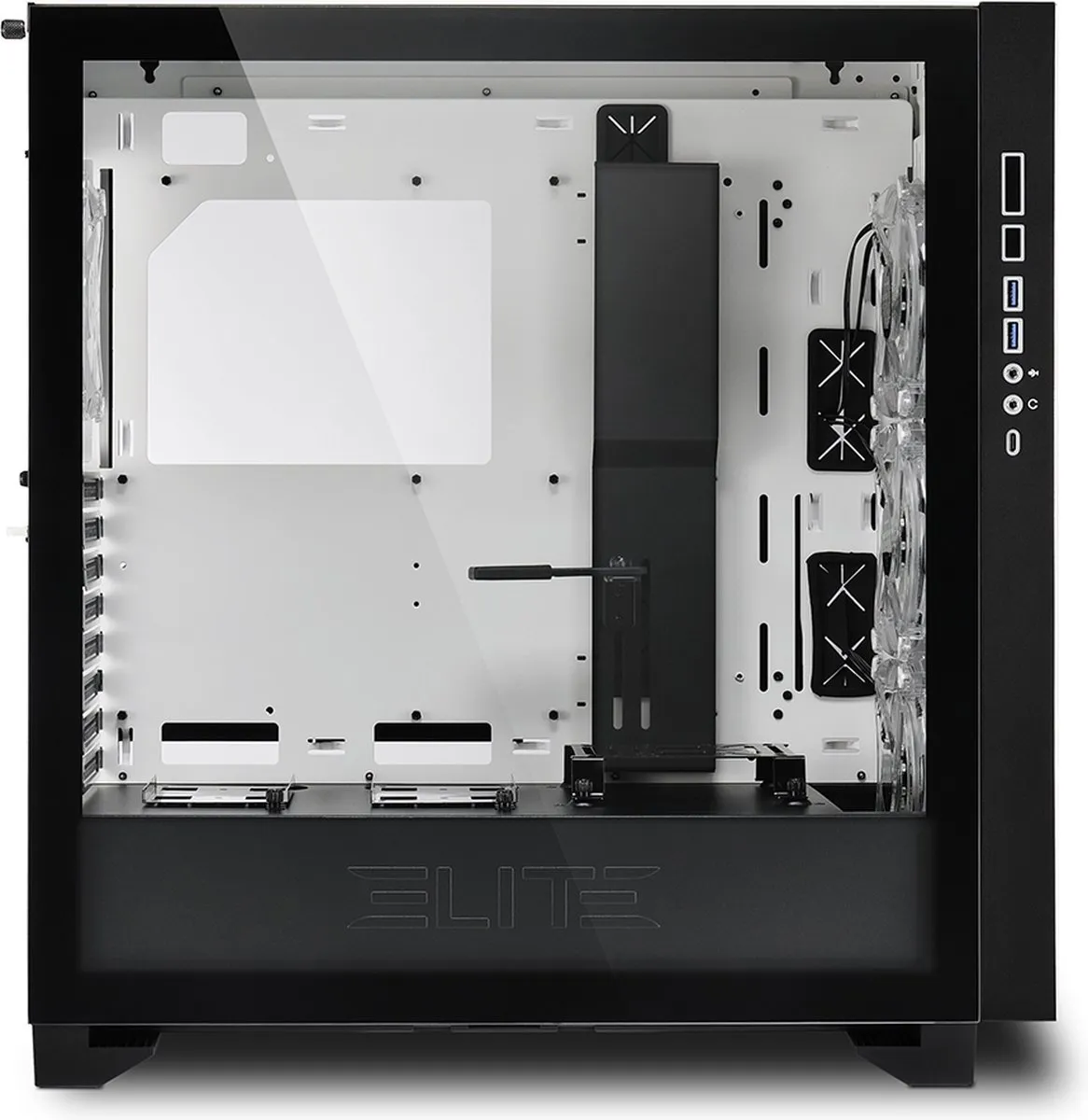 Sharkoon CA300H ATX Semi-tower - 4 Ventilatoren - Wit RGB