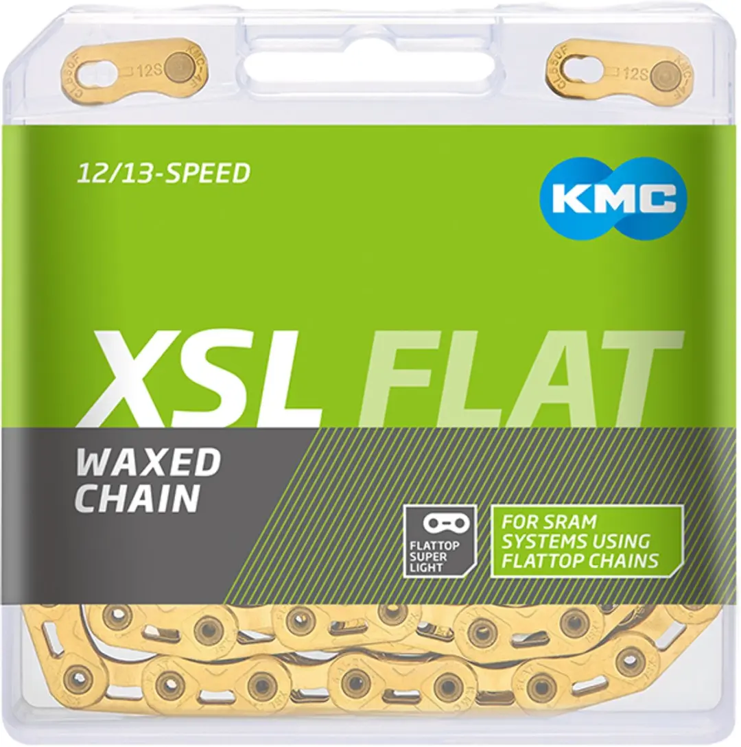 Kmc Xsl Flat Waxed Ti-n 12-13s Ketting Goud 126 Links
