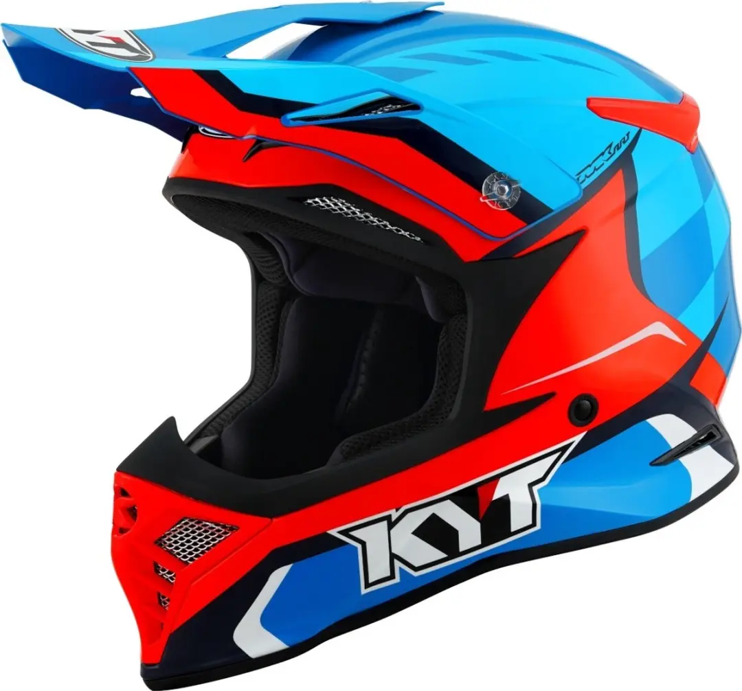 KYT Skyhawk Glowing Rood Blauw Crosshelm