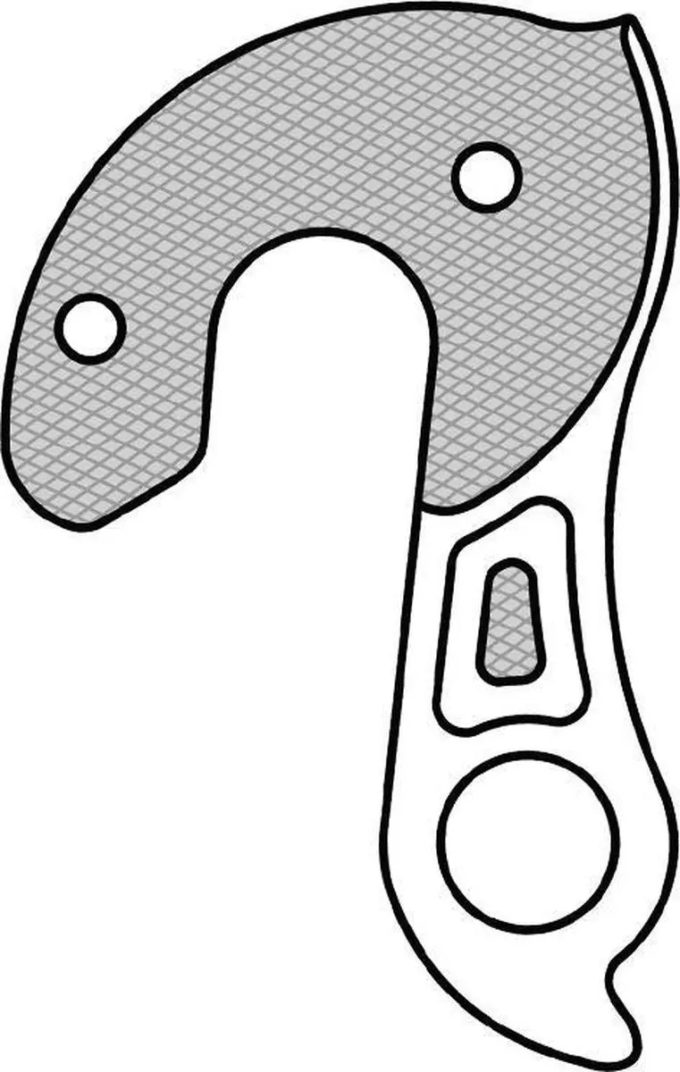 Union Derailleurhanger GH-119 55mm Zilver - afbeelding 4 van 6