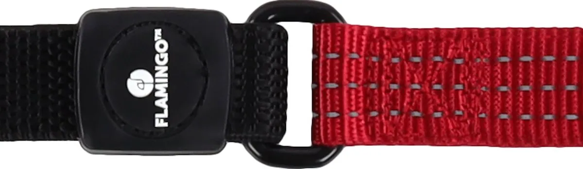 Flamingo Zorba Looplijn Elastisch No Shock - Rood 130cm