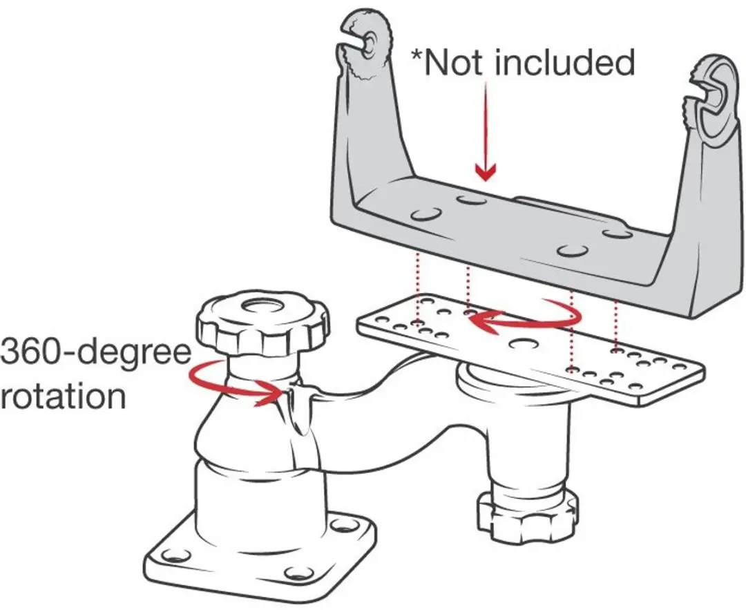 RAM Mounts RAM-109HU Horizontale Zwenkarmsteun - Zwart - afbeelding 2 van 6