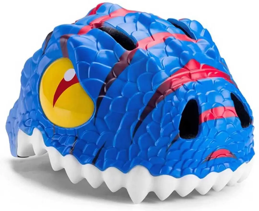 Crazy Safety Kinderfietshelm Blauwe Draak S