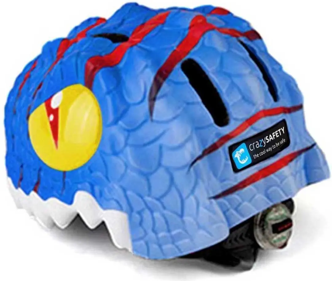 Crazy Safety Kinderfietshelm Blauwe Draak S - afbeelding 2 van 6