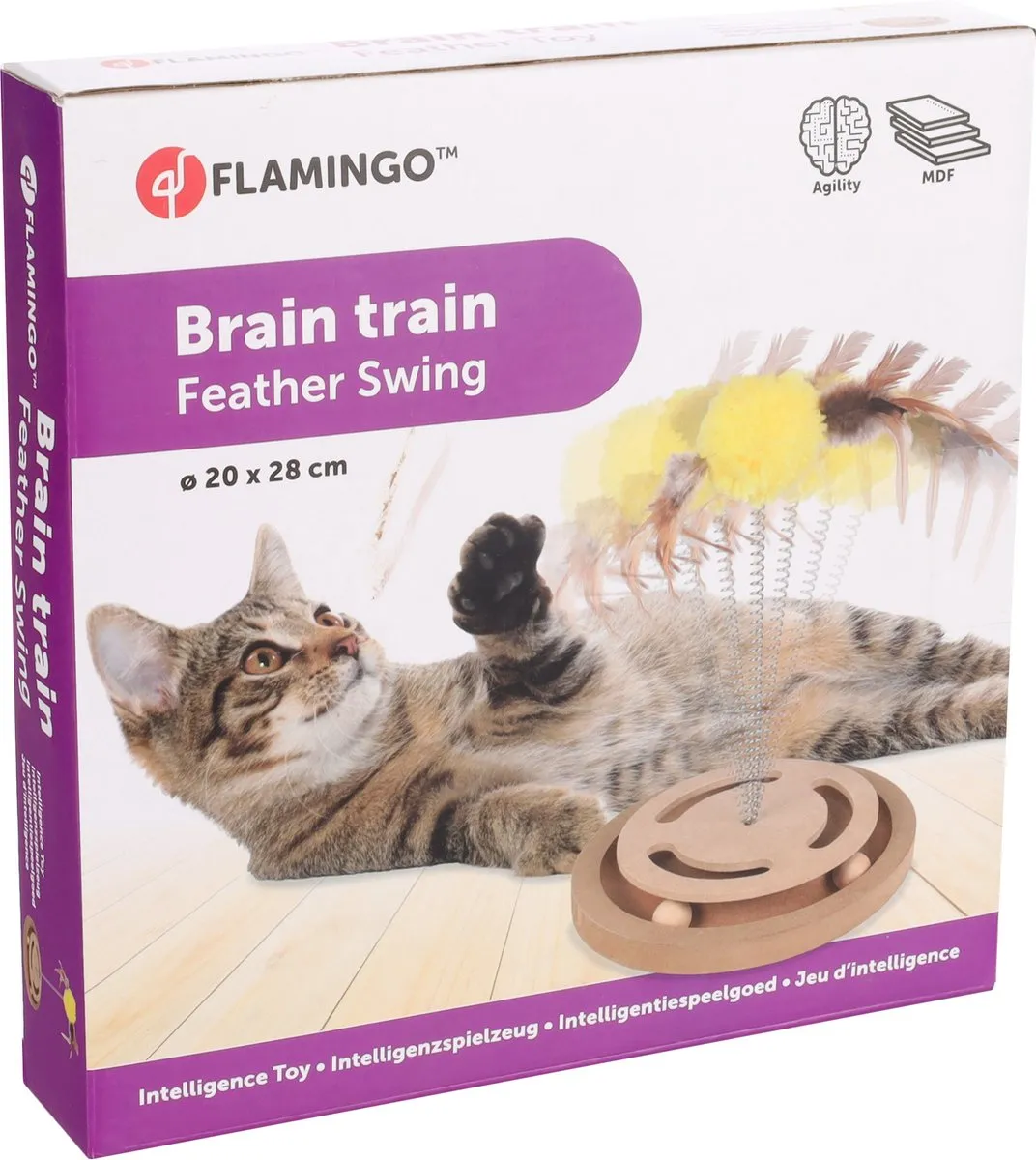 Flamingo Krabspeelgoed Kitty Krabpaal - Lichtbruin