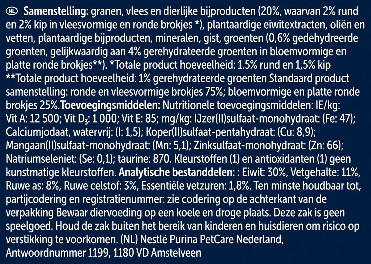 Felix Meaty Sensations Kattenvoer Droogvoer - Rund Kip Groenten 4kg