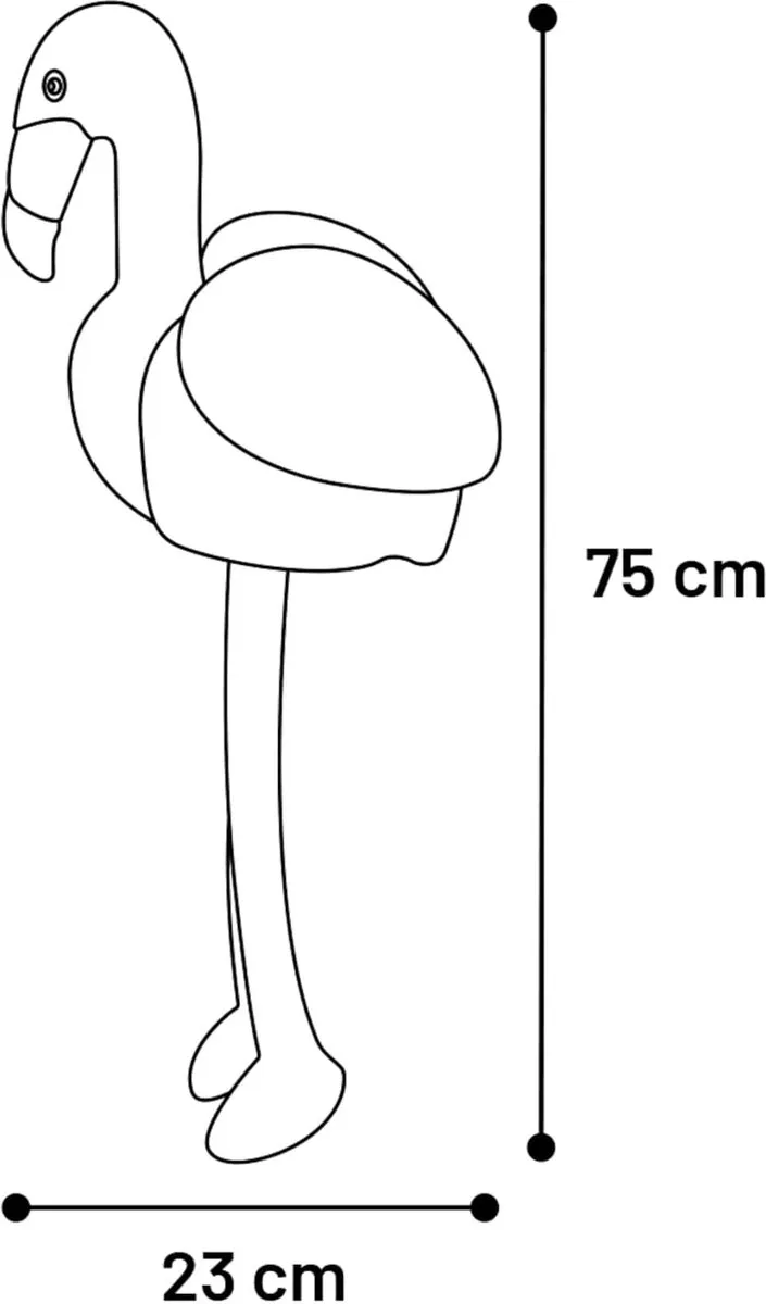 Flamingo Ando Roze 75cm