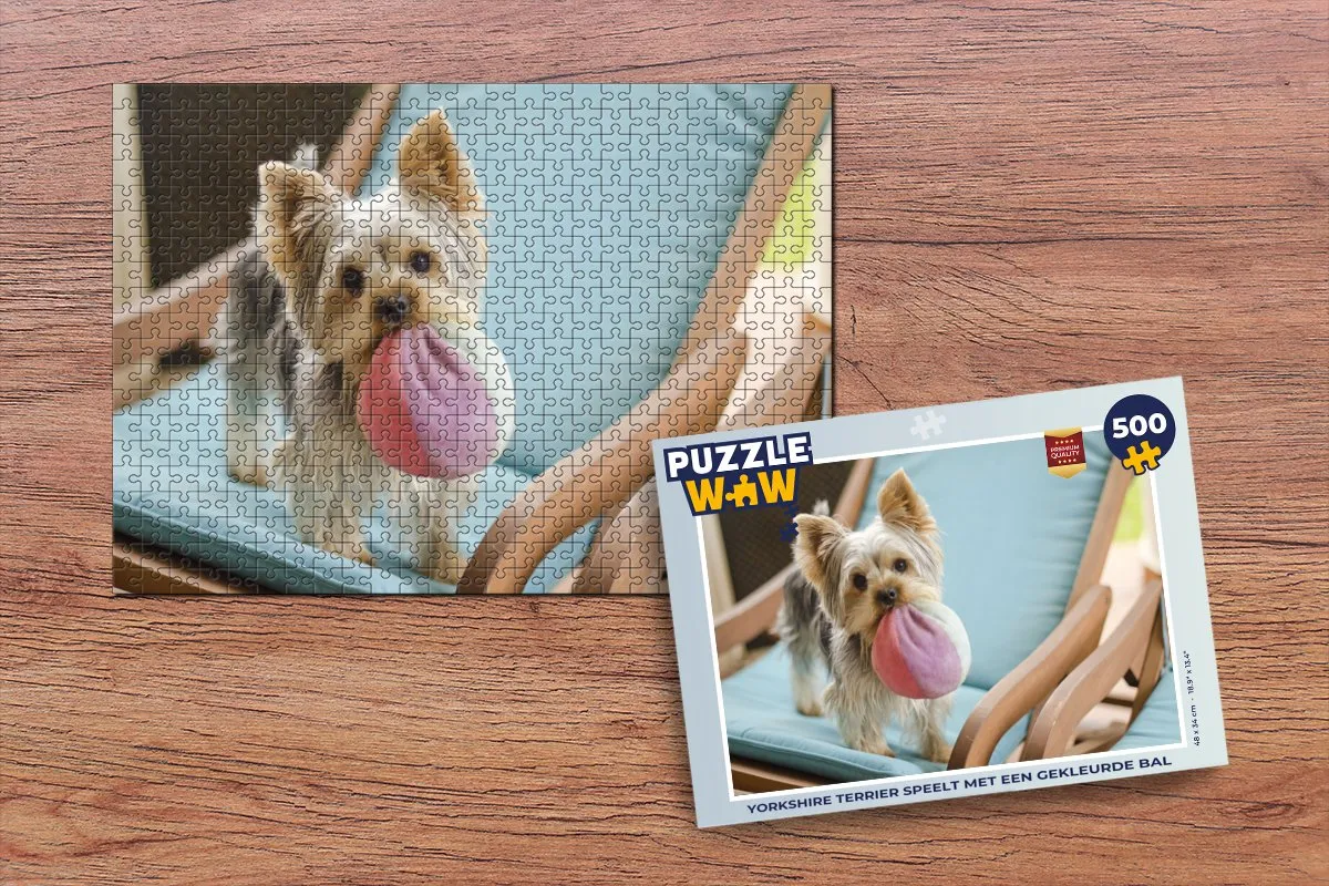 PuzzleWow Yorkshire Terrier Legpuzzel 500 Stuks - Multicolor