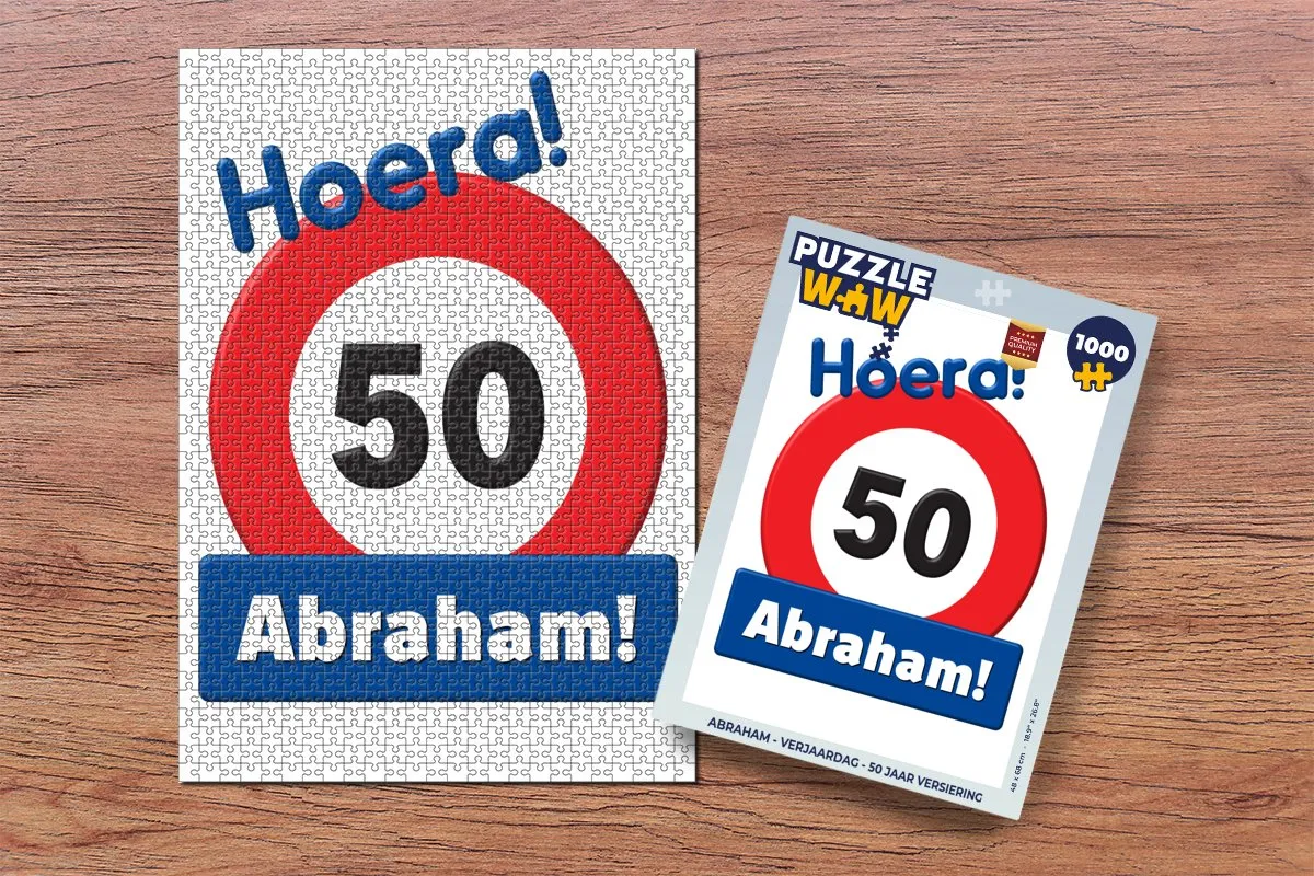 PuzzleWow Abraham Verjaardag Legpuzzel 1000 Stuks - Multicolor