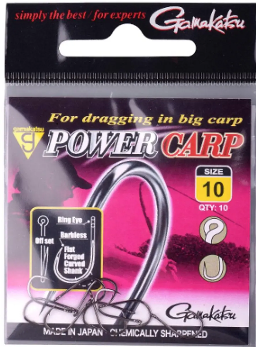 Gamakatsu Power Carp Ring Eye Barbless #16