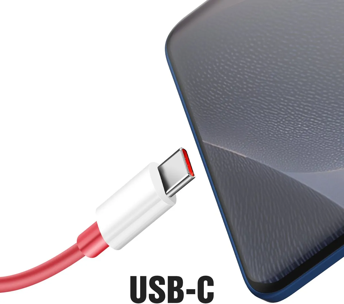 OnePlus SuperVOOC USB-C Kabel 10A 1,5m - Rood - afbeelding 5 van 6