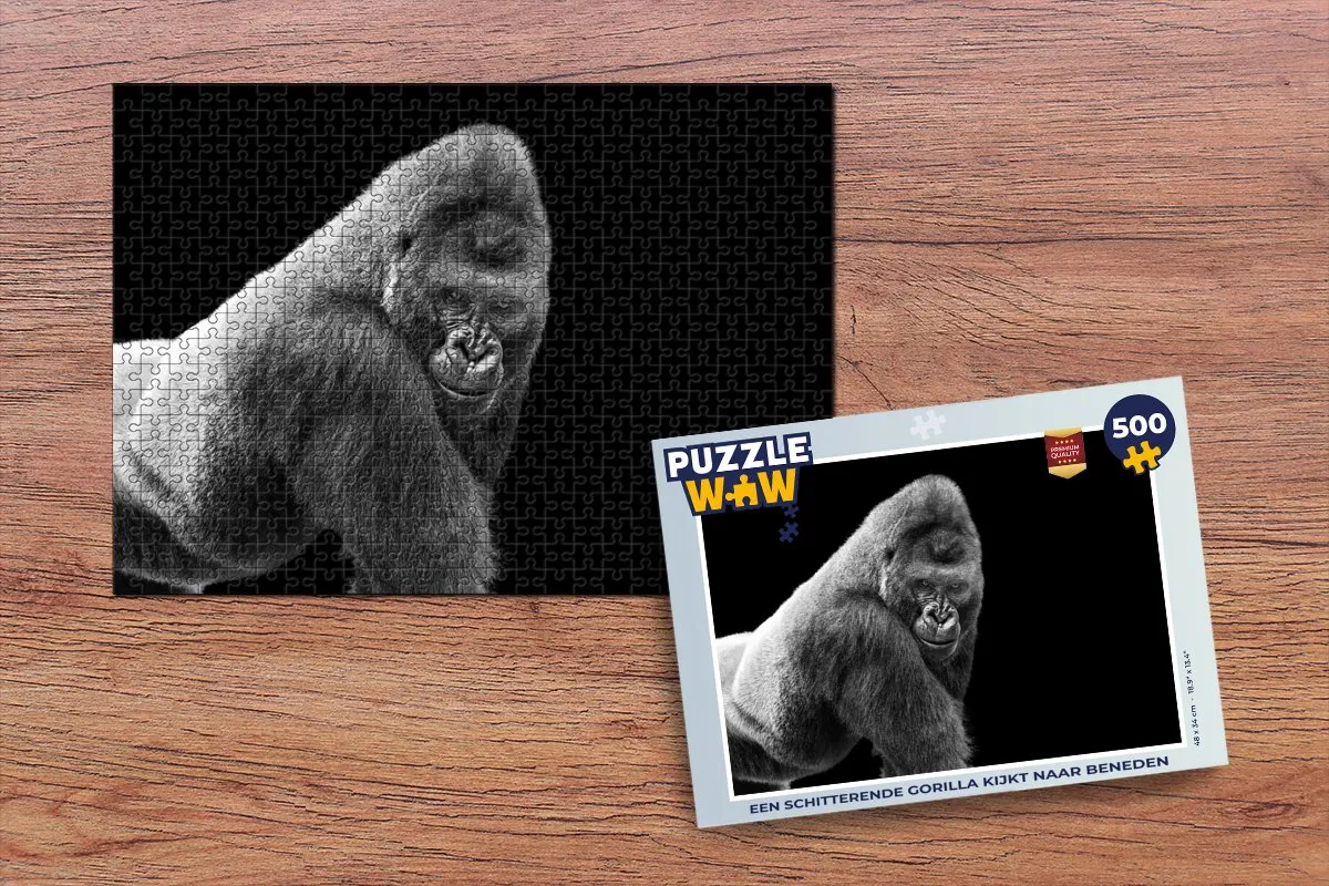 PuzzleWow Gorilla Legpuzzel 500 Stuks