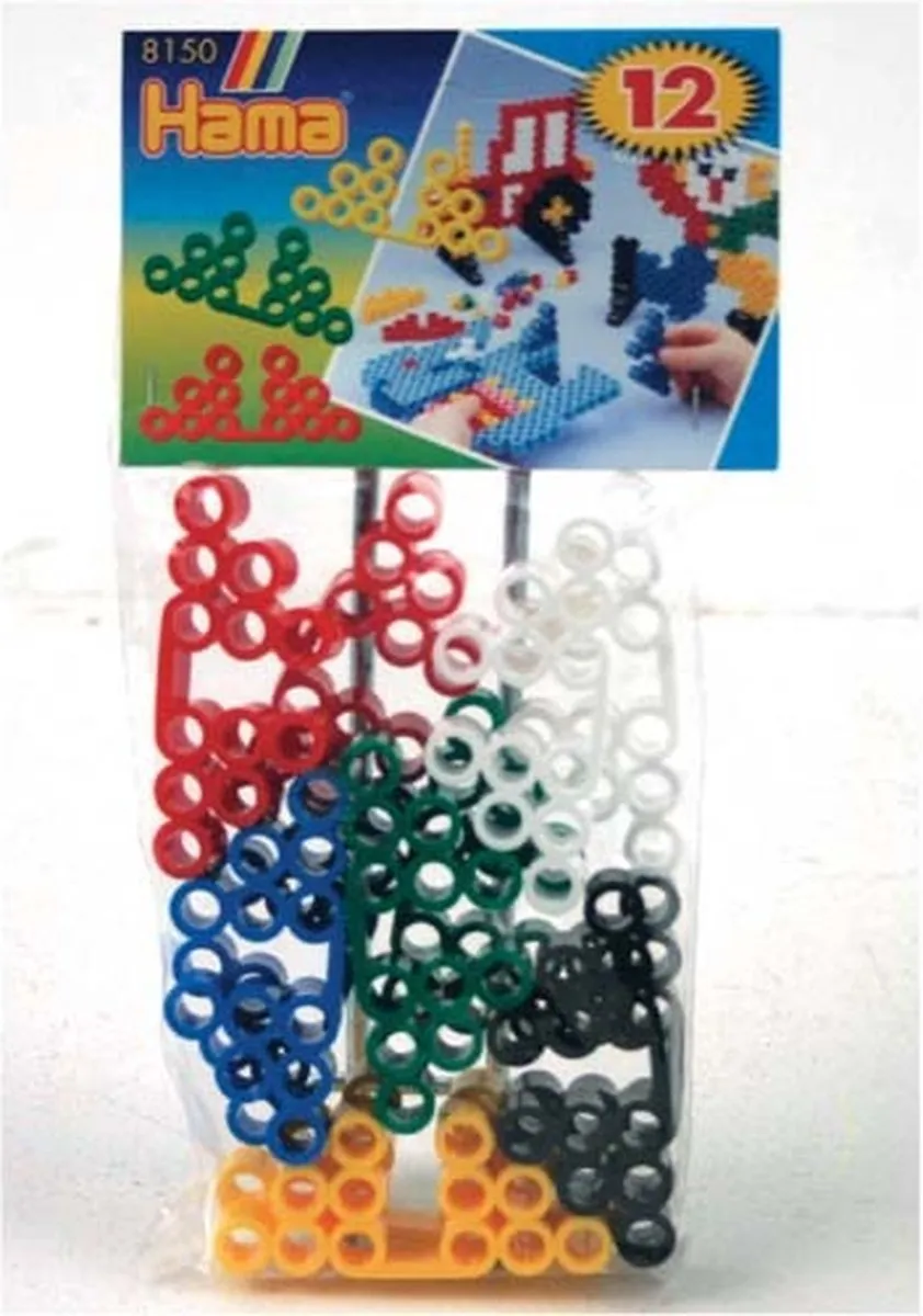 Hama Maxi Strijkkralen Support - 12 Stuks - Kleurenmix