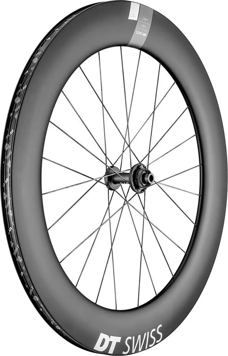 Dt Swiss Arc 1400 Dicut 80 Cl Disc Tubeless Racefiets Voorwiel Zwart 12 x 100 mm