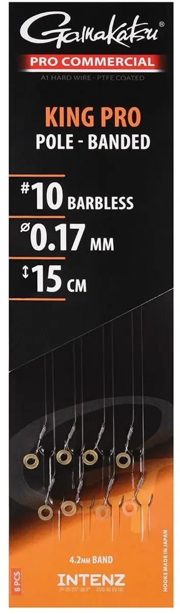 Gamakatsu King Pro Pole Banded Barbless 15cm 0.17mm H12 - afbeelding 4 van 4