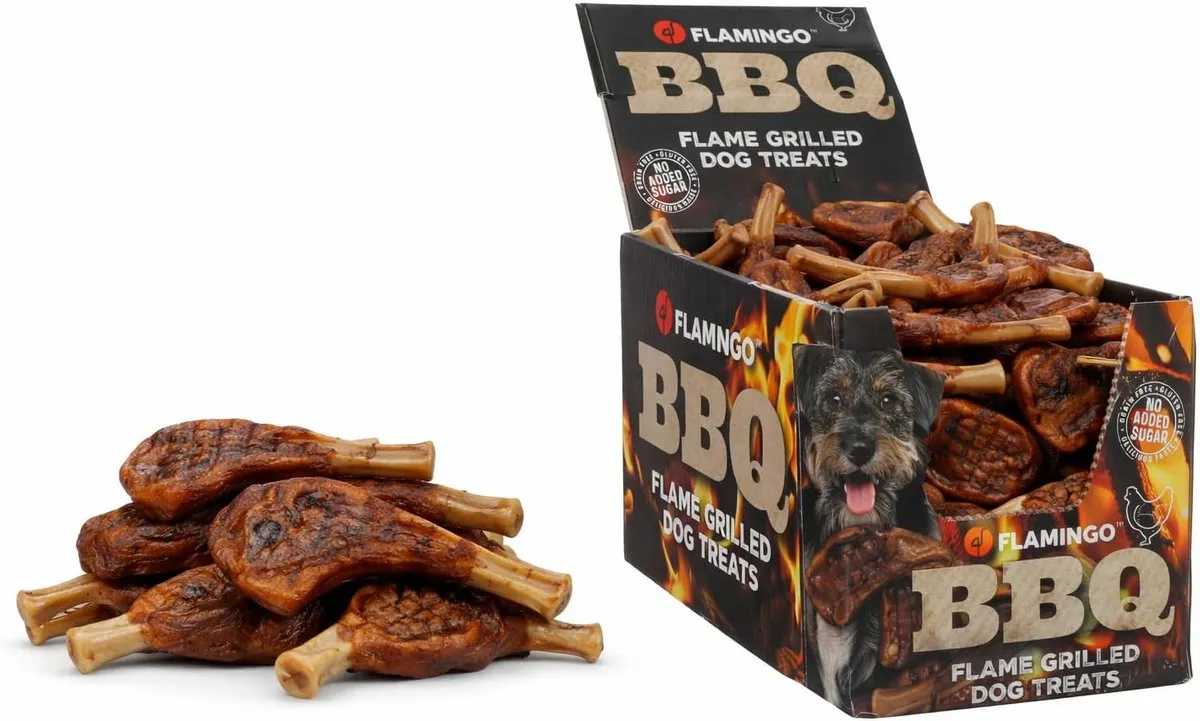 Flamingo BBQ Kotelet Hondensnack XS