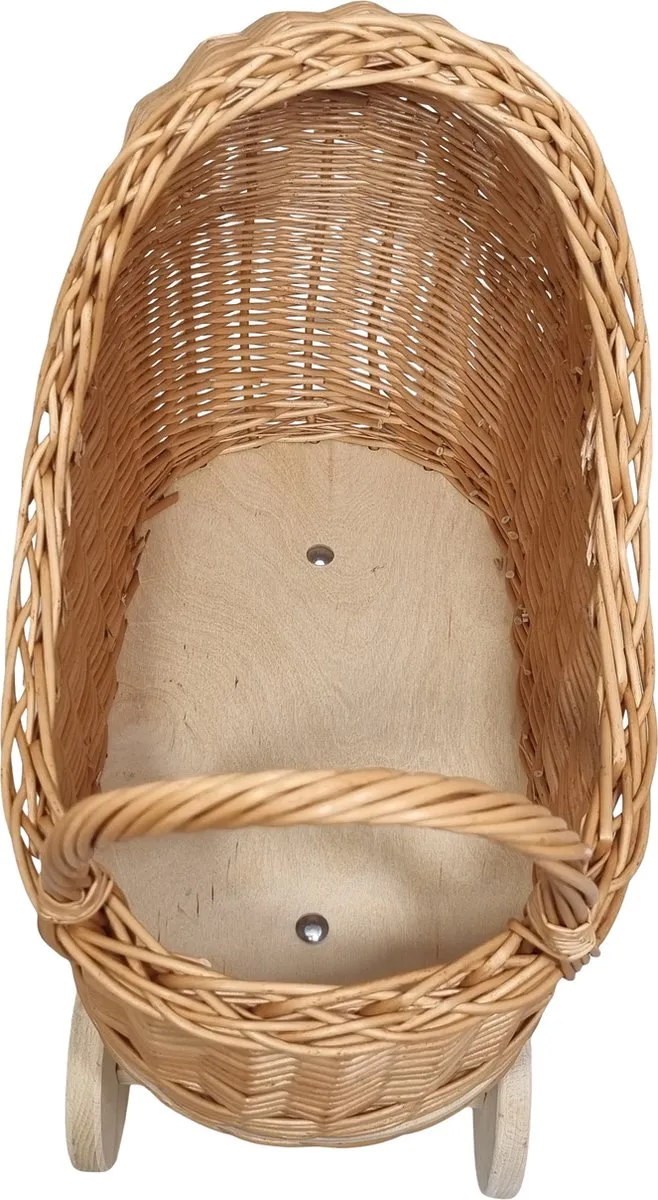Trixie Planet Happy Rieten Poppenwagen - Bruin