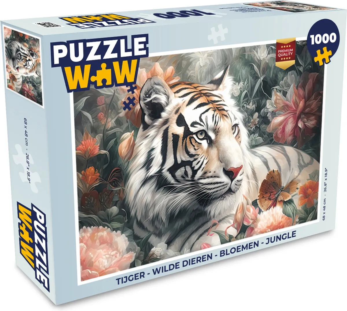 PuzzleWow Legpuzzel Tijger 1000 Stuks